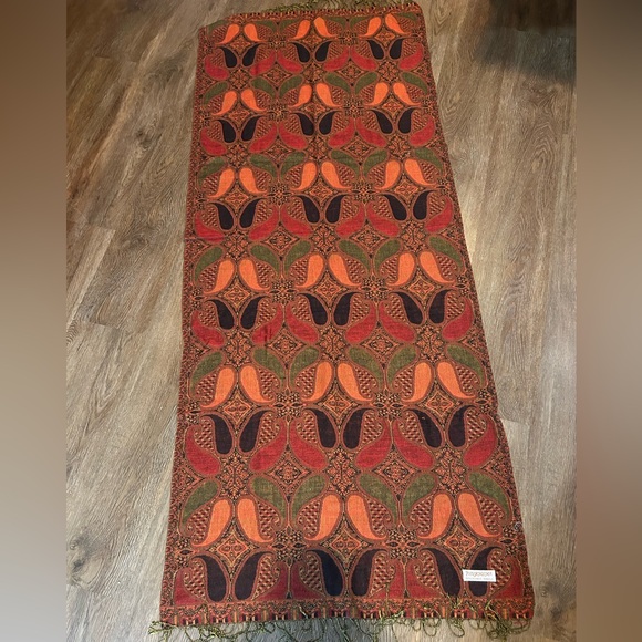 Pashmina Cashmere/Silk Paisley Scarf - Picture 5 of 6